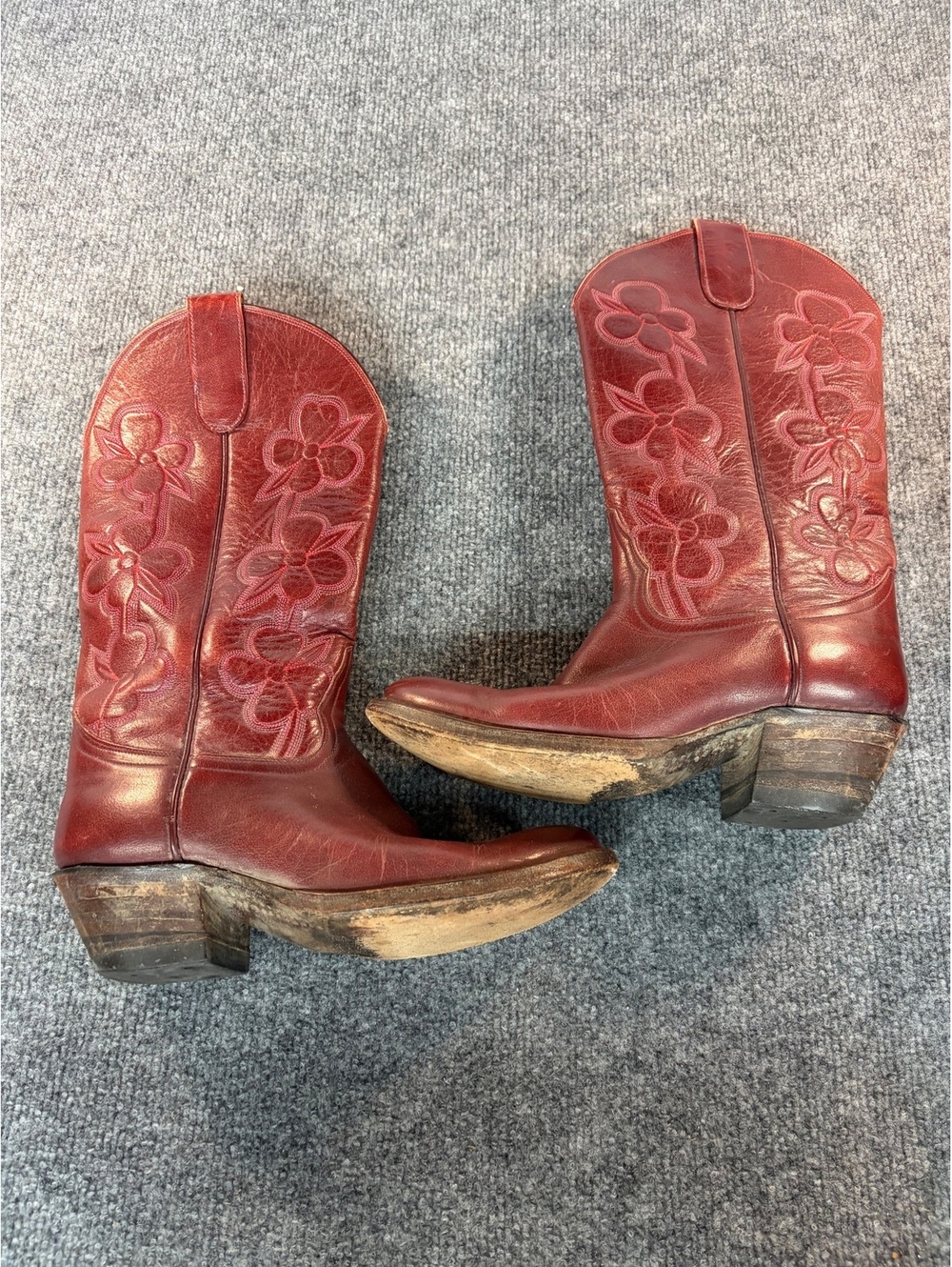 jimmy ayers custom red floral boots 1996